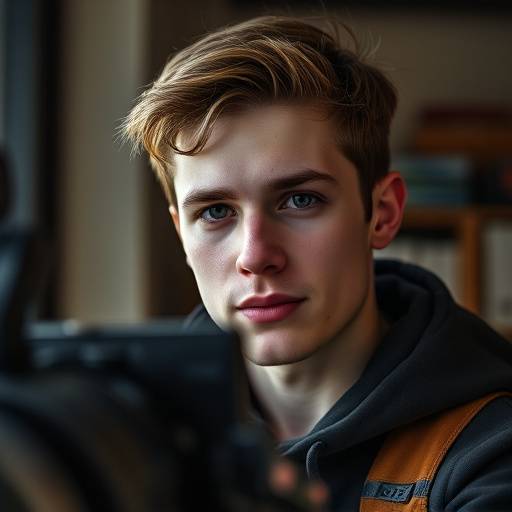 Ethan Williams looking at camera, student of Directing Mastery Academy