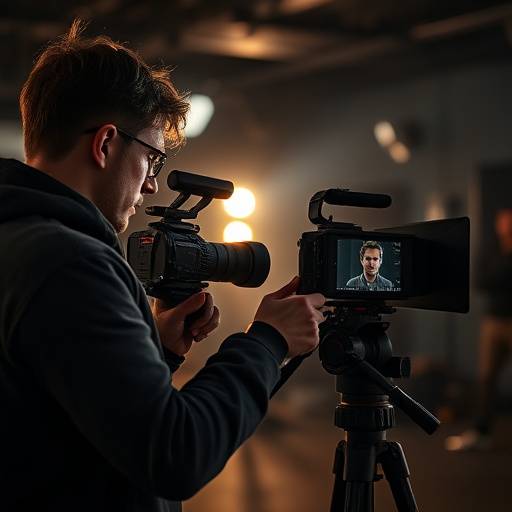 Liam Johnson directing a scene, student of Directing Mastery Academy